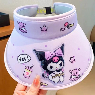 Mũ chống nắng cho bé, nón rộng vành hở chóp chống tia cực tím UV họa tiết kuromi,merody siêu dễ thương cho bé 🌸🌸🌸