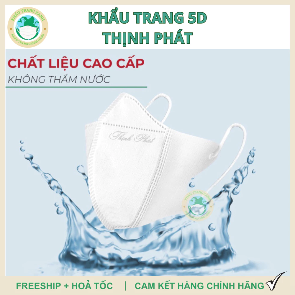 [Set 100 Cái] Khẩu trang 5D Thịnh Phát Chính Hãng Dày 3 Lớp Kháng Khuẩn, Lọc Bụi Mịn Ngăn Giọt Bắn