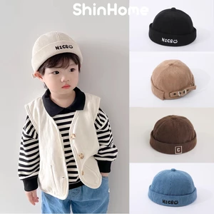 Mũ tròn không vành nón beanie, Miki hat thêu chữ CA cho bé trai bé gái 1-5 tuổi ShinHome