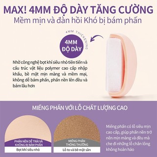 [Y302] Bông Mút, Bọt Phấn MLEN DIARY Cao Cấp - Không Hút Kem, Phấn - Trang điểm đa năng cho cả khô và ẩm