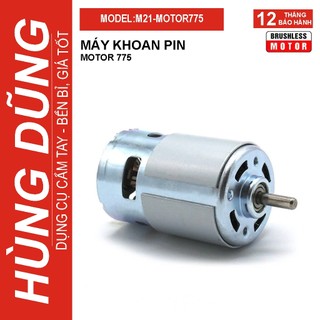 Motor 775 nhông ngắn 16 răng dùng cho máy khoan pin