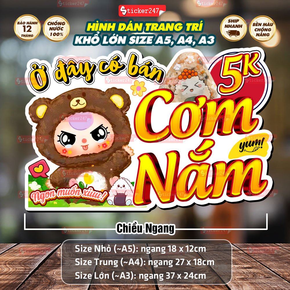 Decal Cơm Nắm 5K Baby Three Cute 🍓 Hình Dán Ở Đây Có Bán Cơm Nắm ...
