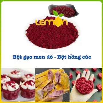 [GÓI 1Kg] Bột gạo men đỏ (Red Yeast Rice) - Bột hồng cúc mễ tạo màu cho bánh kẹo, giò chả, lạp xưởng, gà ủ muối