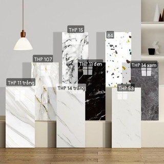 Miếng Dán Tường Vân Đá Bóng cao cấp 30x60cm có keo sẵn, chống thấm, cách nhiệt, Tấm dán tường vân cẩm thạch, decal