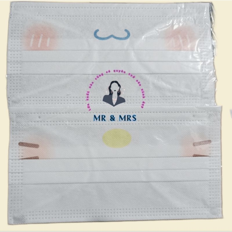 (Set 10C) Khẩu Trang Thời Trang Hoạt Hình Cho Bé 0-12 Và Người Lớn<70kg