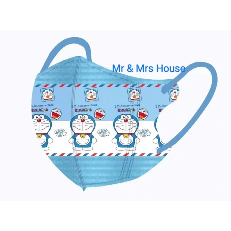 ( Set 10C)Mask/ Khẩu Trang Hoạt Hình Doraemon Thời Trang Cho Bé 4-12T