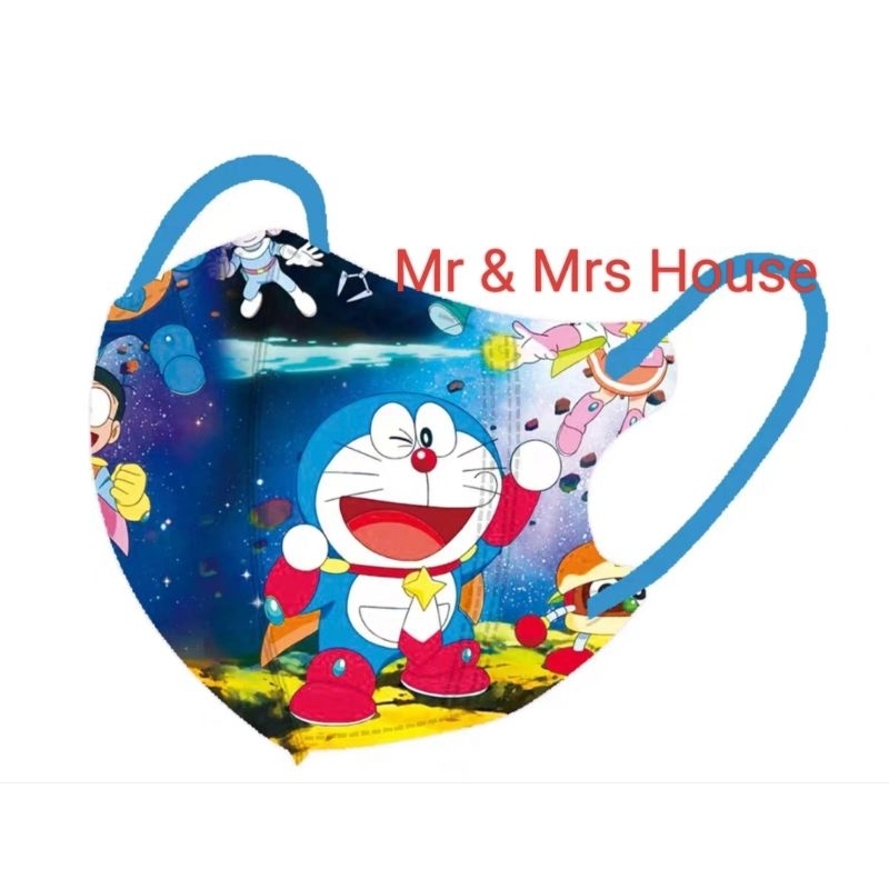 ( Set 10C)Mask/ Khẩu Trang Hoạt Hình Doraemon Thời Trang Cho Bé 4-12T