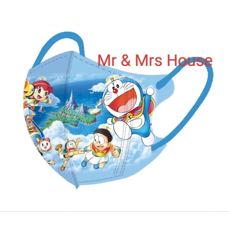 ( Set 10C)Mask/ Khẩu Trang Hoạt Hình Doraemon Thời Trang Cho Bé 4-12T