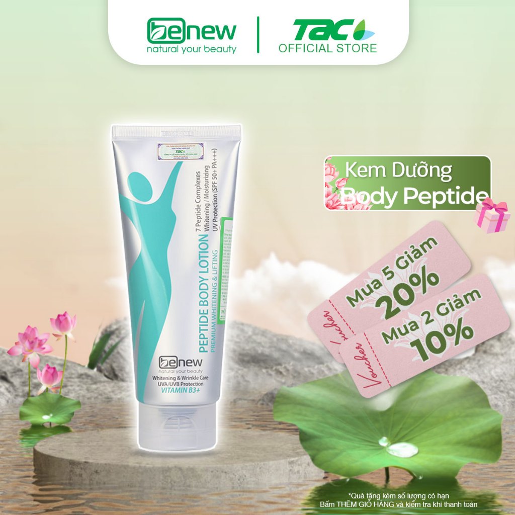 Ảnh Kem Dưỡng Makeup Body Toàn Thân Thế Hệ Mới BENEW Peptide Premium Whitening Lifting Body Lotion TAC 1