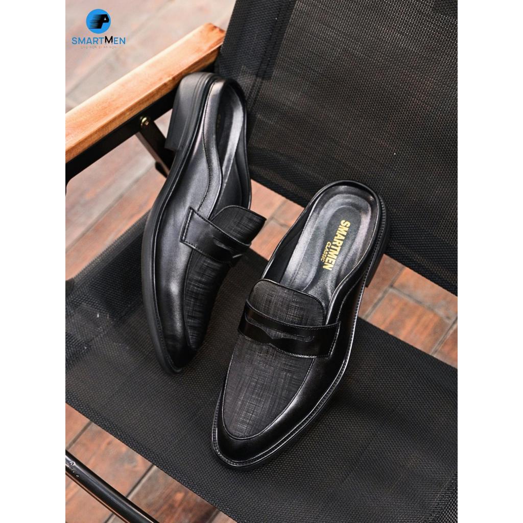 Ảnh Giày sục công sở cao cấp SMARTMEN GSU-02 ĐEN 4