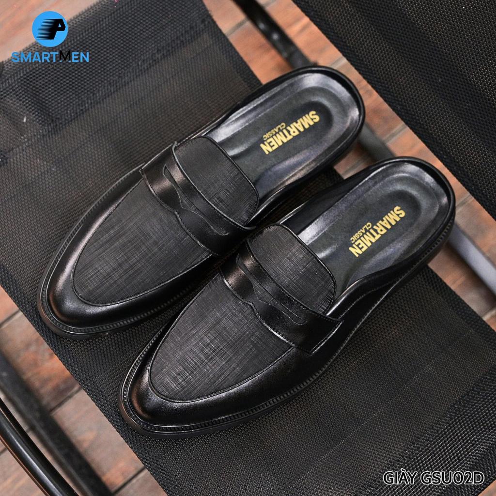 Ảnh Giày sục công sở cao cấp SMARTMEN GSU-02 ĐEN 2