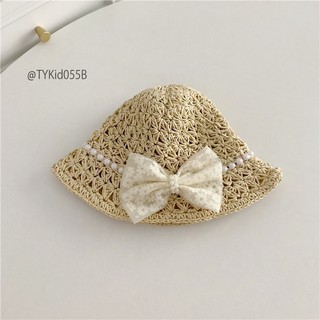 Phụ kiện cho bé, Mũ cói hè bé gái, mũ cói đi biển bé gái M055 | Tiểu Yến KID