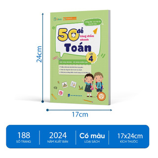 Sách - 50 Đề tăng điểm nhanh Lớp 4 môn Toán - Tiếng Việt - Tiếng Anh