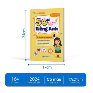 Sách - 50 Đề tăng điểm nhanh Lớp 4 môn Toán - Tiếng Việt - Tiếng Anh