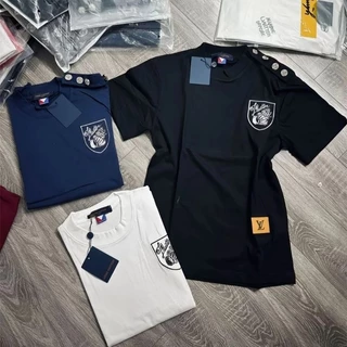 Áo Phông Nam Lờ Vê Đính Logo Vai Áo Siêu Đẹp - Áo Thun Lờ Vê Nam Nữ Chất Cotton Cao Cấp