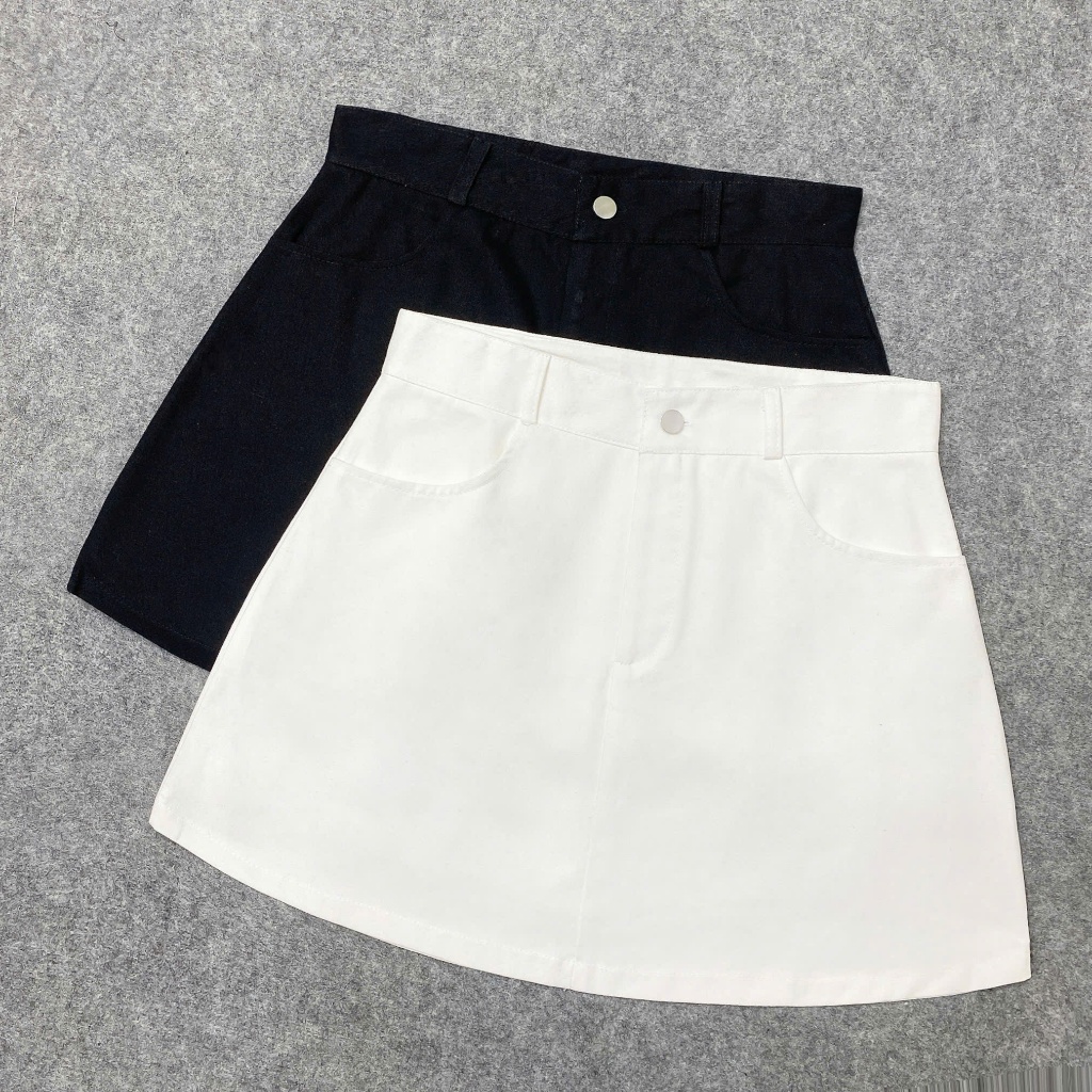 Chân Váy Kaki BIGSIZE Phom Basic Bản Lưng Cao Có Quần Lót Trong Tôn Dáng Tôn Eo CV11