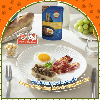 Pate cho Chó Smartheart gói 130g, thành phần từ Thịt bò, thịt gà và Rau củ