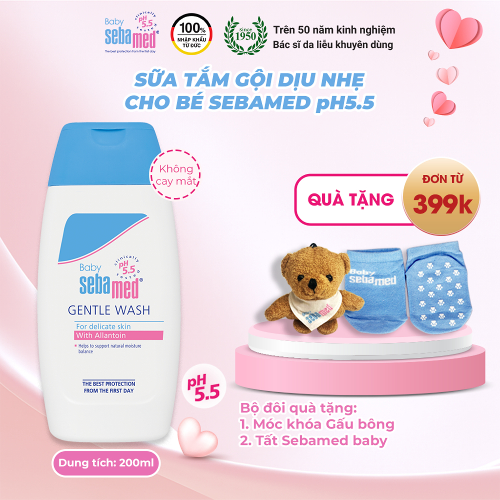 Ảnh Sữa tắm gội toàn thân cho bé sebamed pH5.5 (200ml) 1