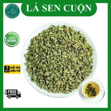 1kg Trà lá sen cuộn lá sen vo viên sấy lạnh giúp an thần, ngủ ngon, hạ lượng chole.sterol trong m.áu