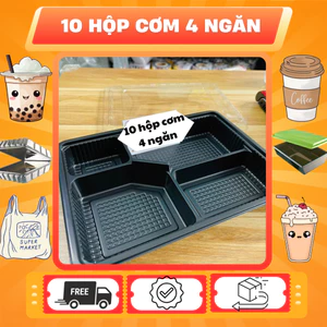 Hộp Cơm 4 ngăn dùng một lần