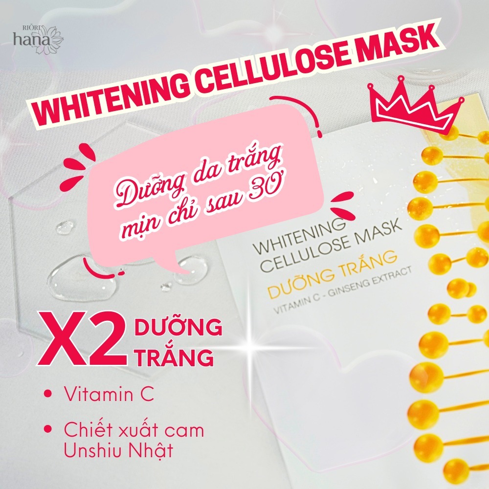 Ảnh Mặt Nạ Sinh Học Cao Cấp RIORI HANA - CELLULOSE MASK 2