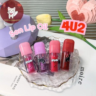 [4U2] Son Dưỡng Lip Oil 4U2 Mèo Đen, Son Dưỡng Căng Mọng, Mềm Môi (OIL)