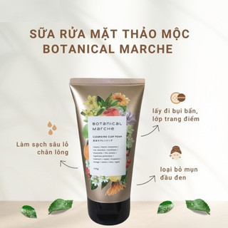 Sữa Rửa Mặt Tạo Bọt Botanical Marche Chiết Xuất Thực Vật Và Đất Sét Tự Nhiên S Select Nhật Bản (120G/Tuýp)