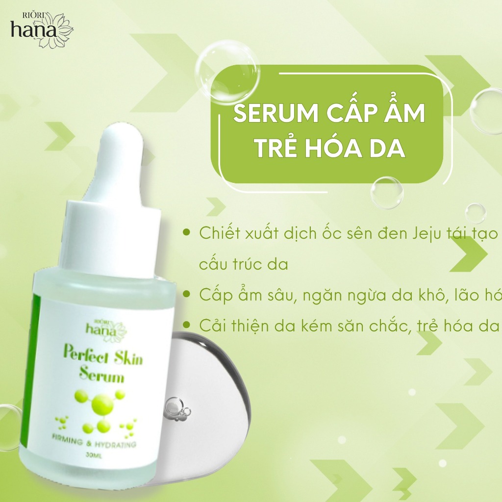Ảnh Tinh Chất Dưỡng Serum Riori RIORI HANA Perfect Skin Dưỡng Trắng Cấp Ẩm - Trẻ Hóa  30ml 2