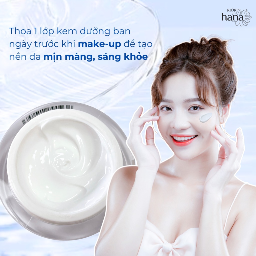 Review Kem Dưỡng Trắng Da Ban Ngày RIORI HANA DAY CREAM 30g (2024) - Da Sáng Mịn, Căng Bóng