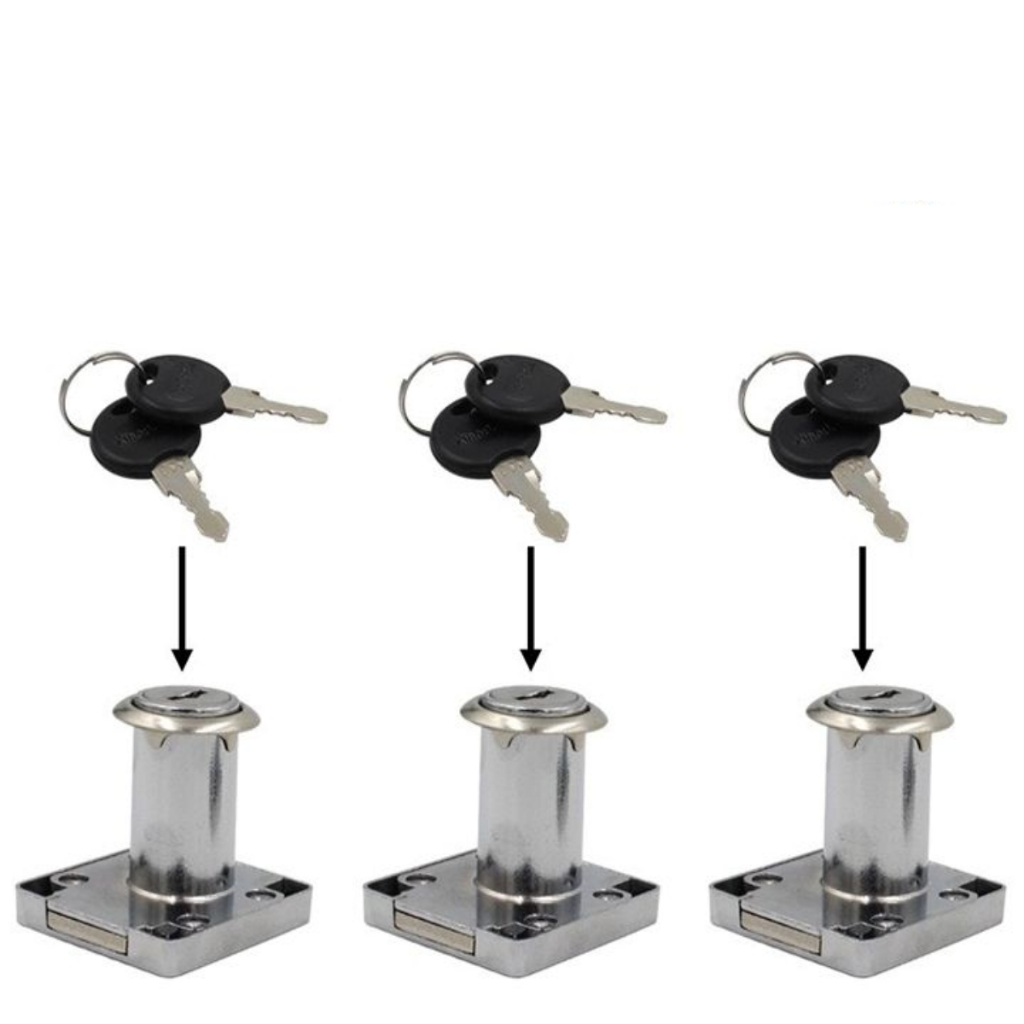 Ổ Khóa Cửa Tủ Kệ, Phụ Kiện Khóa Cửa - Chắc Chắn, An Toàn, Chống Gỉ Sét 22MM, 33MM Thép Mạ Crom