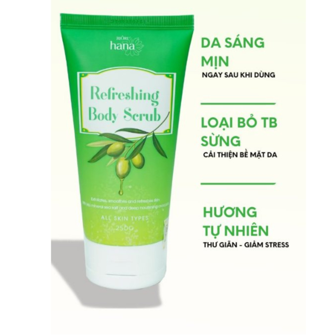 Ảnh Muối Tẩy Tế Bào Chết RIORI HANA REFRESHING BODY SCRUB 250g (Mẫu Mới) 1
