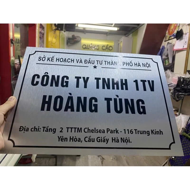 BẢNG CÔNG TY ALU ĐÒNG XƯỚC CHỮ ĐEN