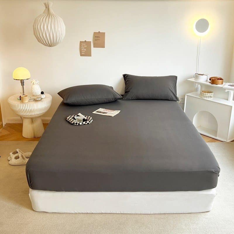 Ga giường Cotton Tici drap trải giường thun lạnh bo chun không kèm vỏ gối mềm mát