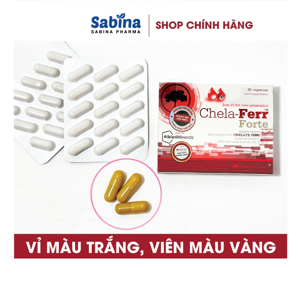 Ảnh Sắt Chela Ferr®  Forte -Thực phẩm bảo vệ sức khoẻ chứa sắt Ferrochel dạng Chelate cho bà bầu và sau sinh11,4g-Olimp Labs 2