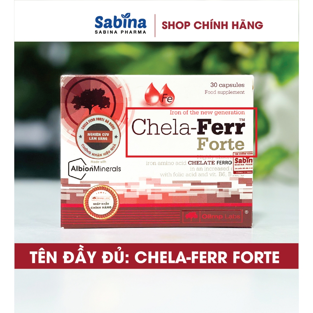 Ảnh Sắt Chela Ferr®  Forte -Thực phẩm bảo vệ sức khoẻ chứa sắt Ferrochel dạng Chelate cho bà bầu và sau sinh11,4g-Olimp Labs 3