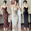 KATE - Đầm cổ V chất thun lưới mesh, 2 dây tăng chỉnh SẴN MUSH ngực