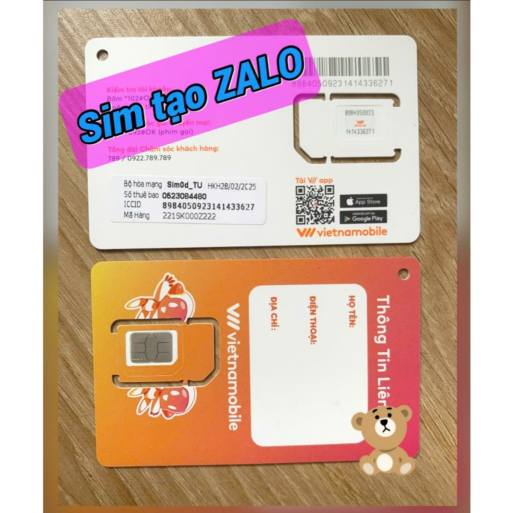 Sim tạo ZALO, SHOPEE, MOMO giá siêu rẻ, tạo là thành công!! | Shopee ...
