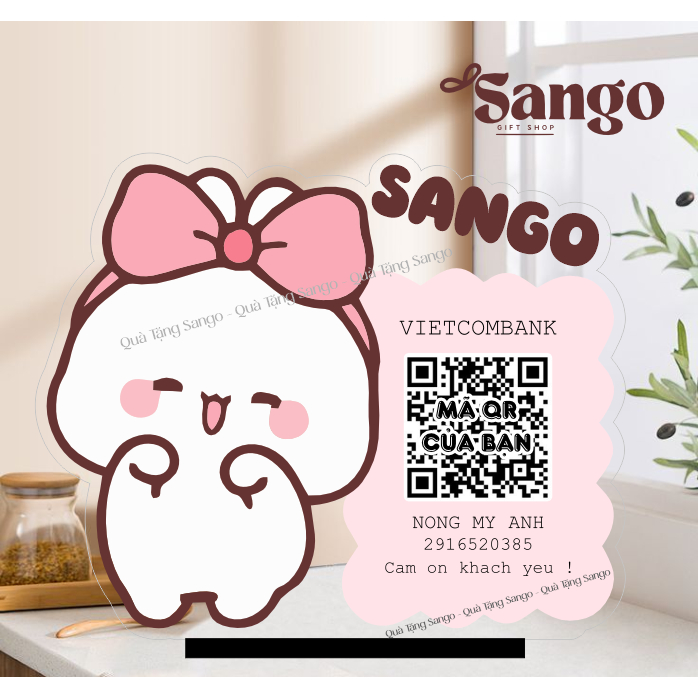 Biển Qr cho chủ sốp mê sự đáng iu nè - Quà Tặng Sango