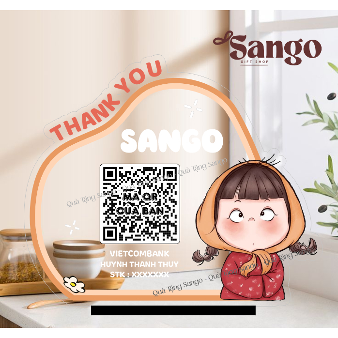 Biển Qr cho chủ sốp mê sự đáng iu nè - Quà Tặng Sango