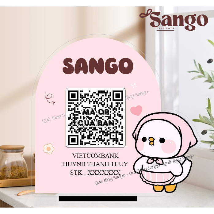 Biển Qr cho chủ sốp mê sự đáng iu nè - Quà Tặng Sango