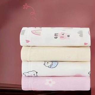 Combo 4 Quần Lót Bé Gái Cotton Mềm Thoáng Mát, Quần Chip Hình Dễ Thương Năng Động King Shop L-7000
