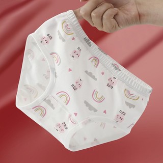 Combo 4 Quần Lót Bé Gái Cotton Mềm Thoáng Mát, Quần Chip Hình Dễ Thương Năng Động King Shop L-7000
