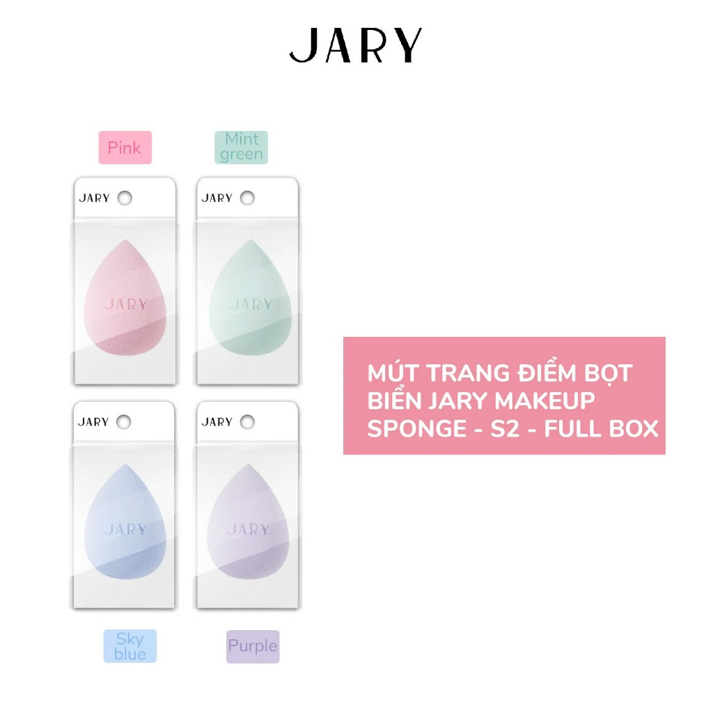 Mút Tán Nền Jary Make Up Sponge Giọt Nước - S02 Full Box Cocolux