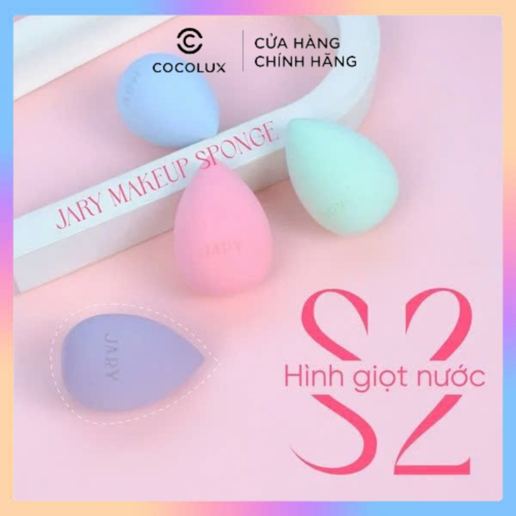 Mút Tán Nền Jary Make Up Sponge Giọt Nước - S02 Full Box Cocolux