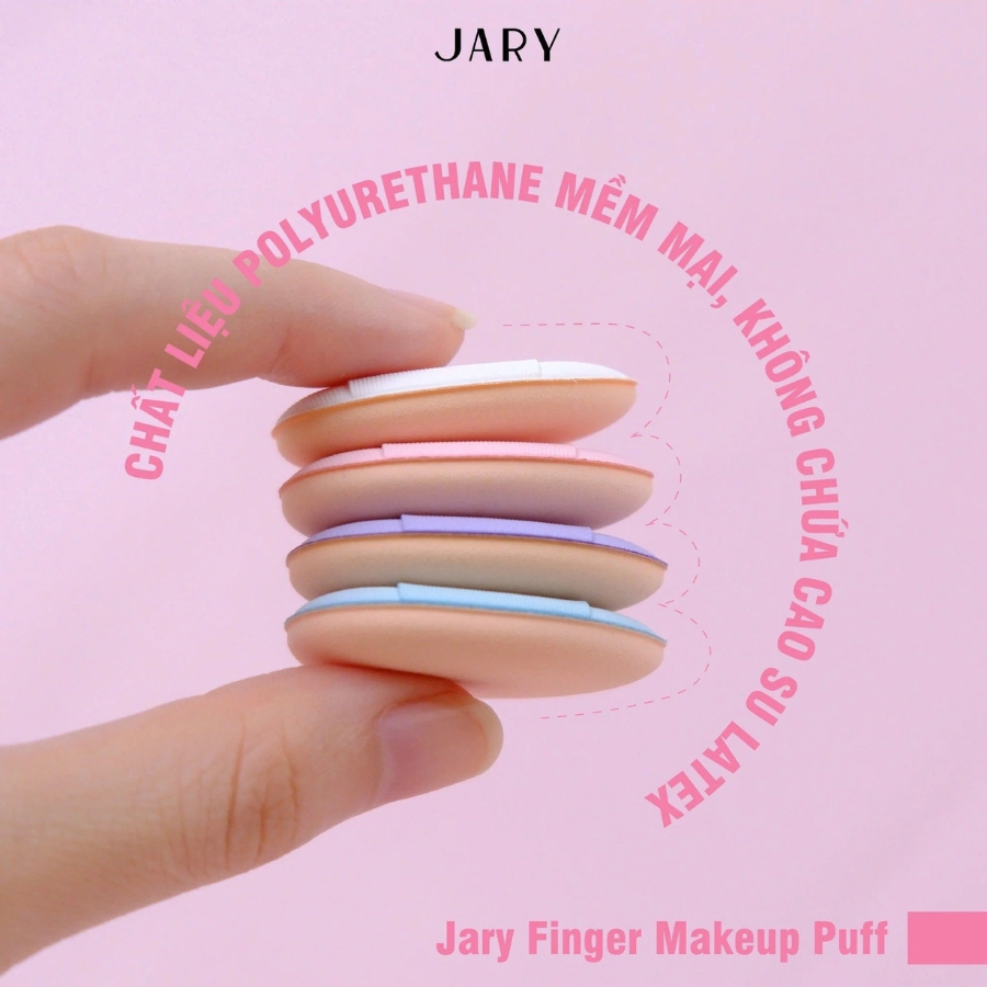 Mút Trang Điểm Jary Finger Makeup Puff Ngón Tay (Set 2 Cái) Cocolux