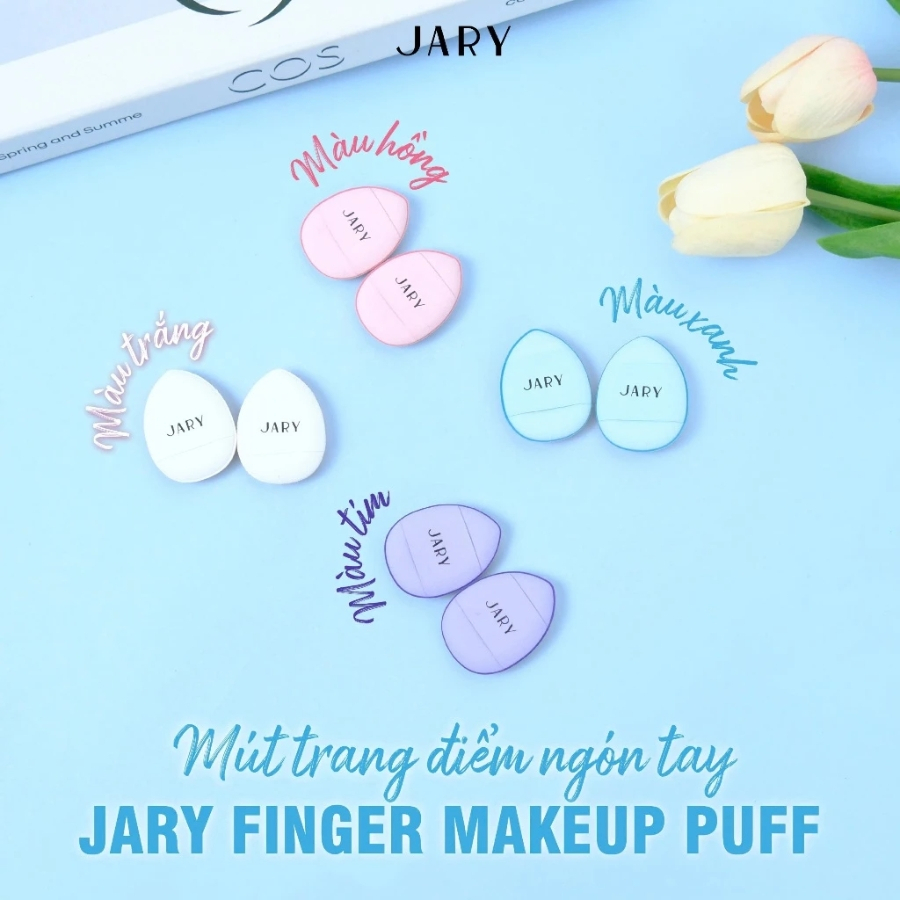 Mút Trang Điểm Jary Finger Makeup Puff Ngón Tay (Set 2 Cái) Cocolux