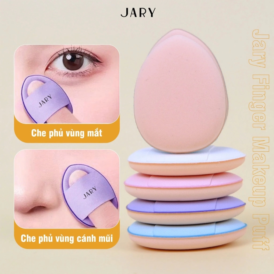 Mút Trang Điểm Jary Finger Makeup Puff Ngón Tay (Set 2 Cái) Cocolux