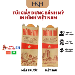 100 Túi Kraft Đựng Bánh Mỳ In Việt Nam Thiết Kế Độc Đáo - Tổng Kho Hải Hạnh