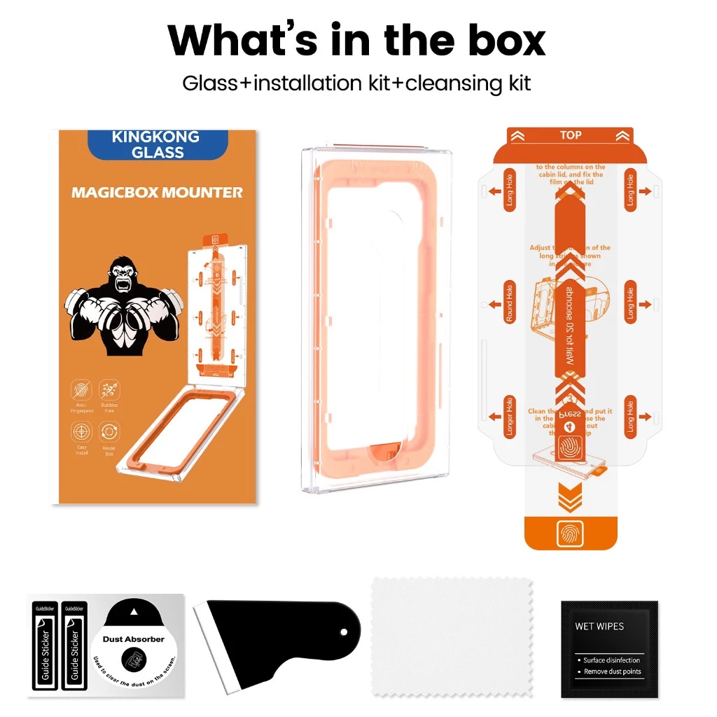 Ảnh Kính Cường Lực tự dán MAGICBOX KINGKONG bảo vệ loa cho iphone x xs xsm 11 12 13 14 15 16 pro promax 2