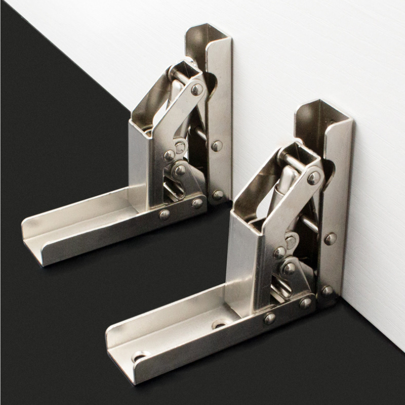 Bản Lề Tủ Bếp, Bản Lề Bật Thẳng 90 Độ Sang 180 Độ Cao Cấp Kèm Vít - Phụ Kiện Cho Bàn Gập, Kệ Gấp Gọn